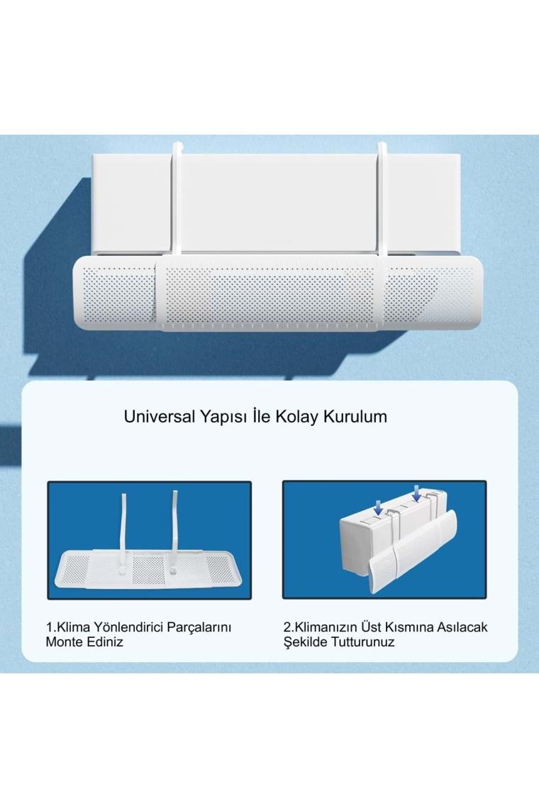 Hymark Split Klima Üniversal Ayarlanabilir Hava Yönlendirici Klima Çarpması Önleyici Hava Kalkanı