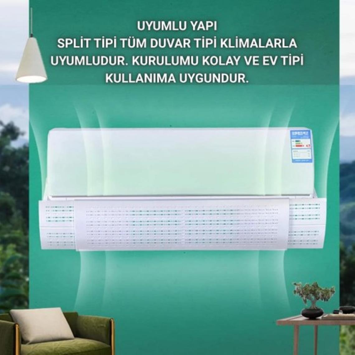 Polham Tüm Duvar Tipi Klimalara Uyumlu Hava Yönlendirme Aparatı, Yön Ayarlı Delikli Klima Siperik