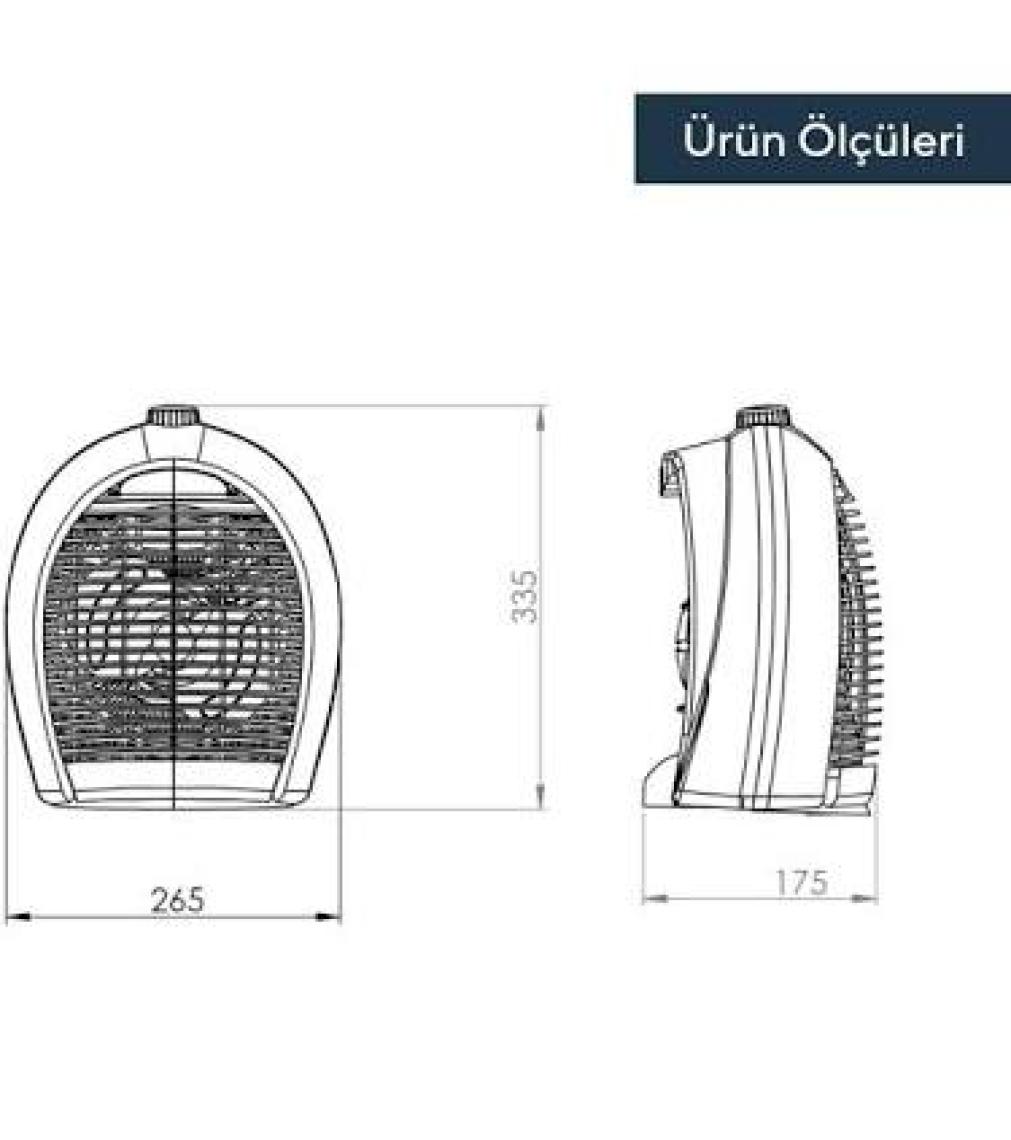 Kumtel LX-6331Fanlı Isıtıcı - Bej