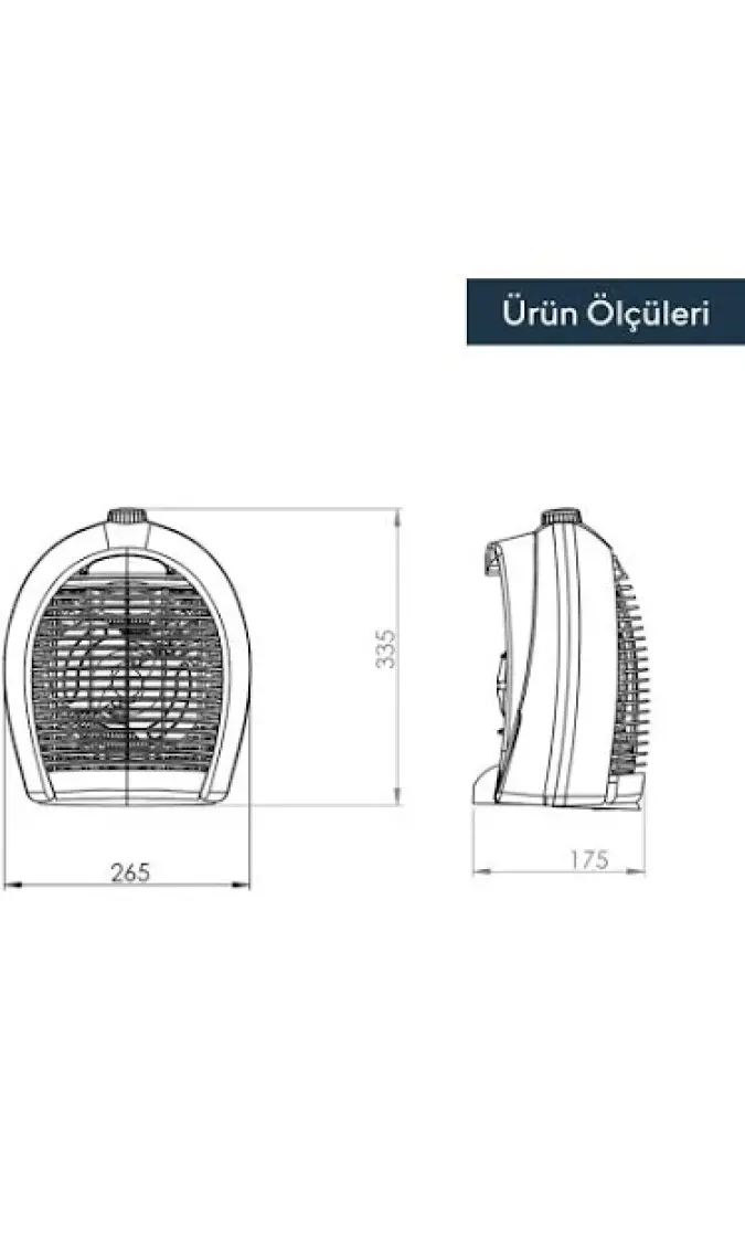 Kumtel Fanlı Isıtıcı 2000 W LX-6331 Lila