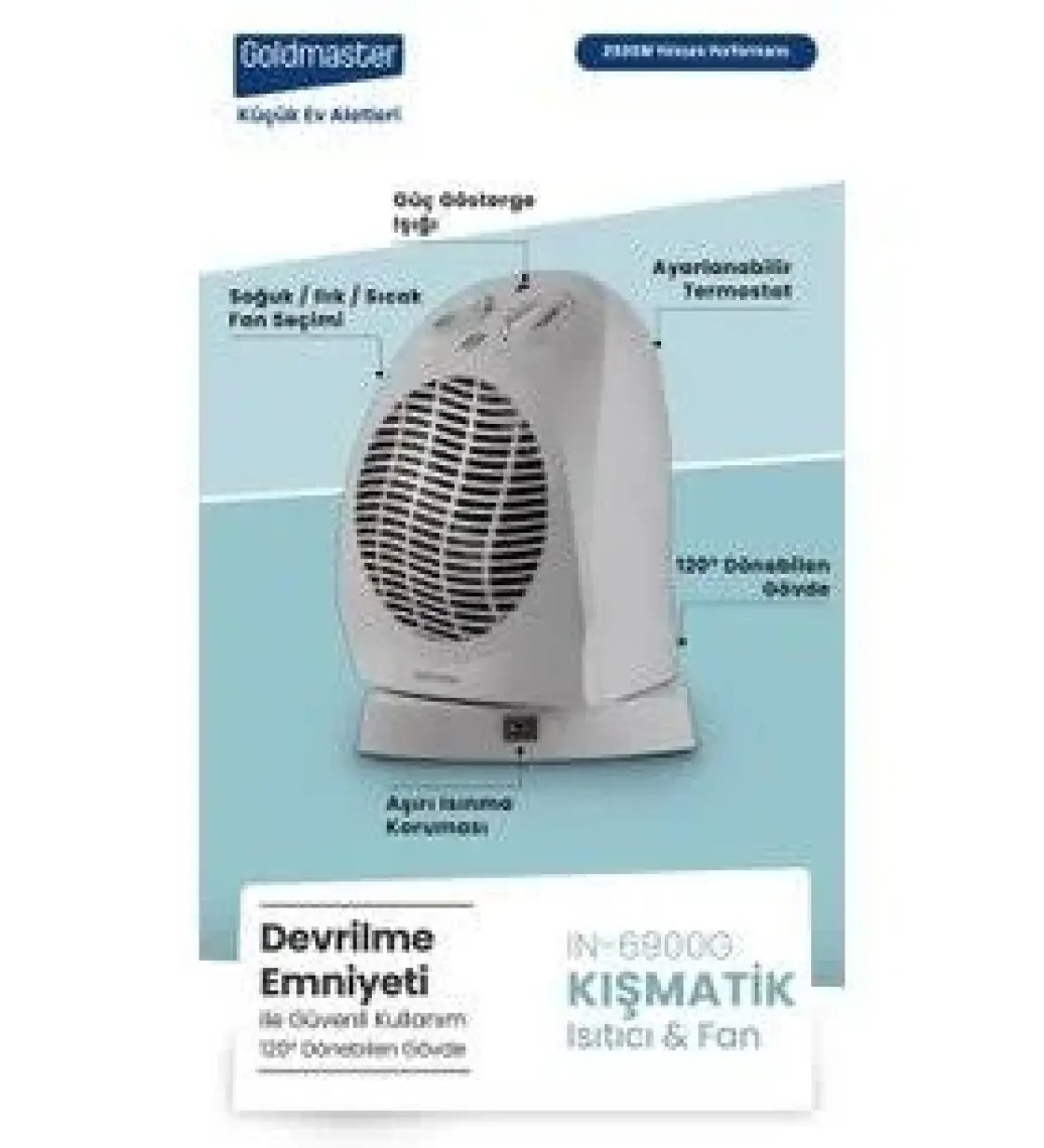 Goldmaster MARS GM-7920 Fanlı Isıtıcı