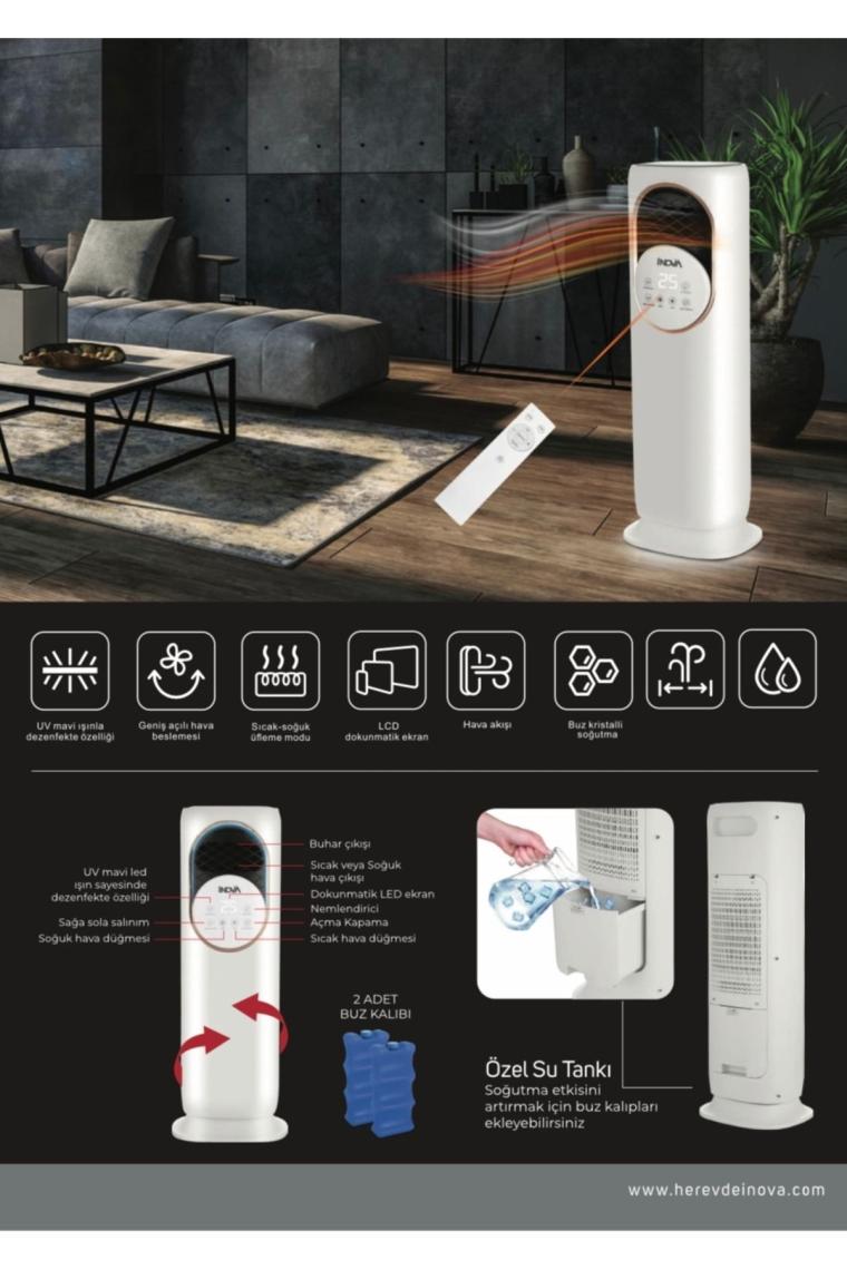 İnova Apollo İIS-1702 Sıcak Soğuk Elektrikli Isıtıcı Hava Nemlendirici