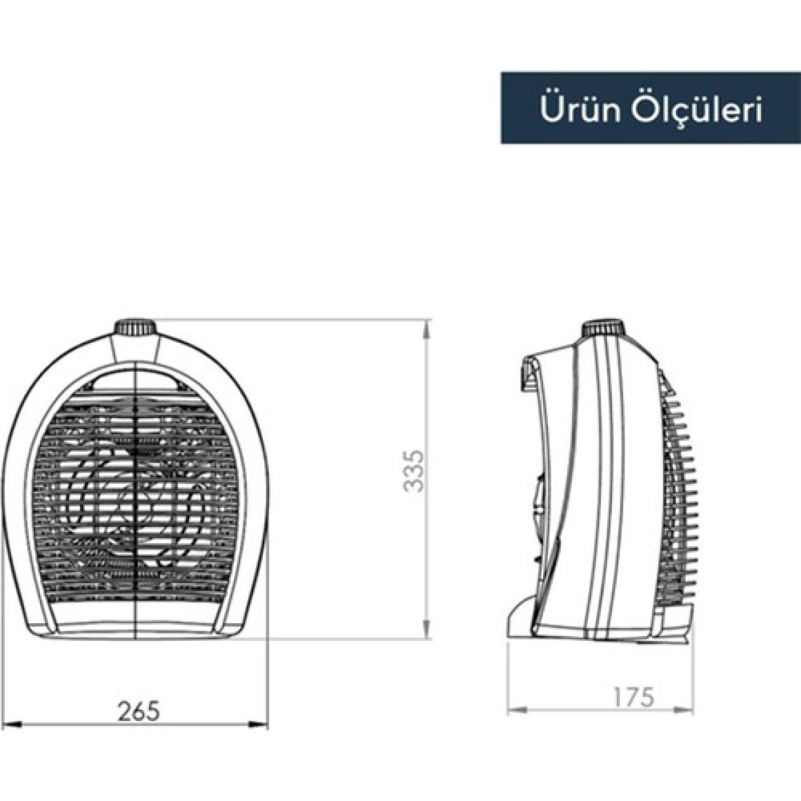 Kumtel LX-6331Fanlı Isıtıcı - Bej