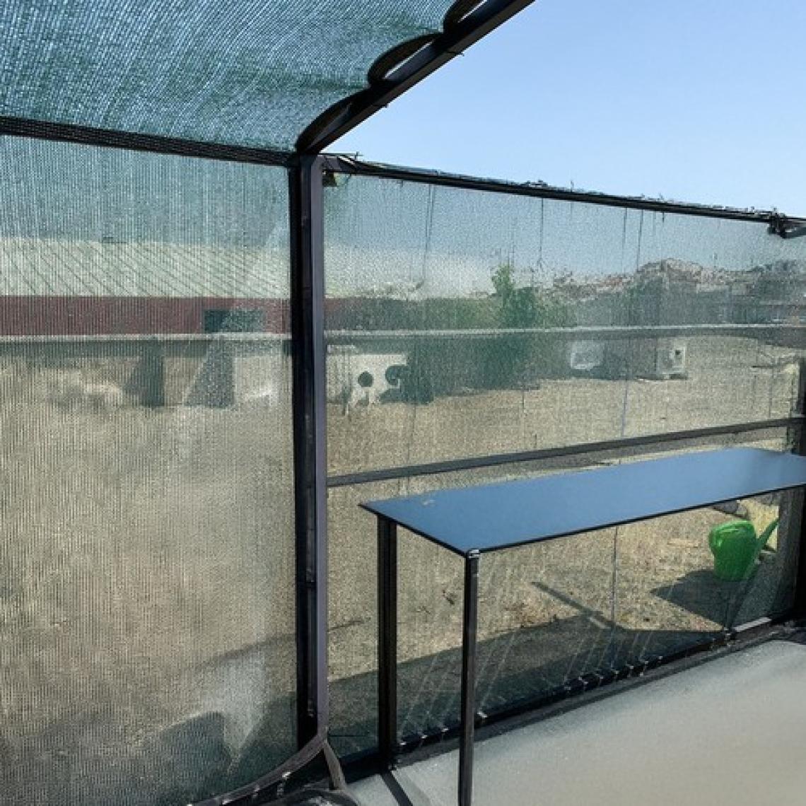 Morilu Gölgelik File Çit Filesi - 55lik - 2 Metre En Yeşil - Şeritli Halkalı - Çit Örtüsü Balkon Gölgelik