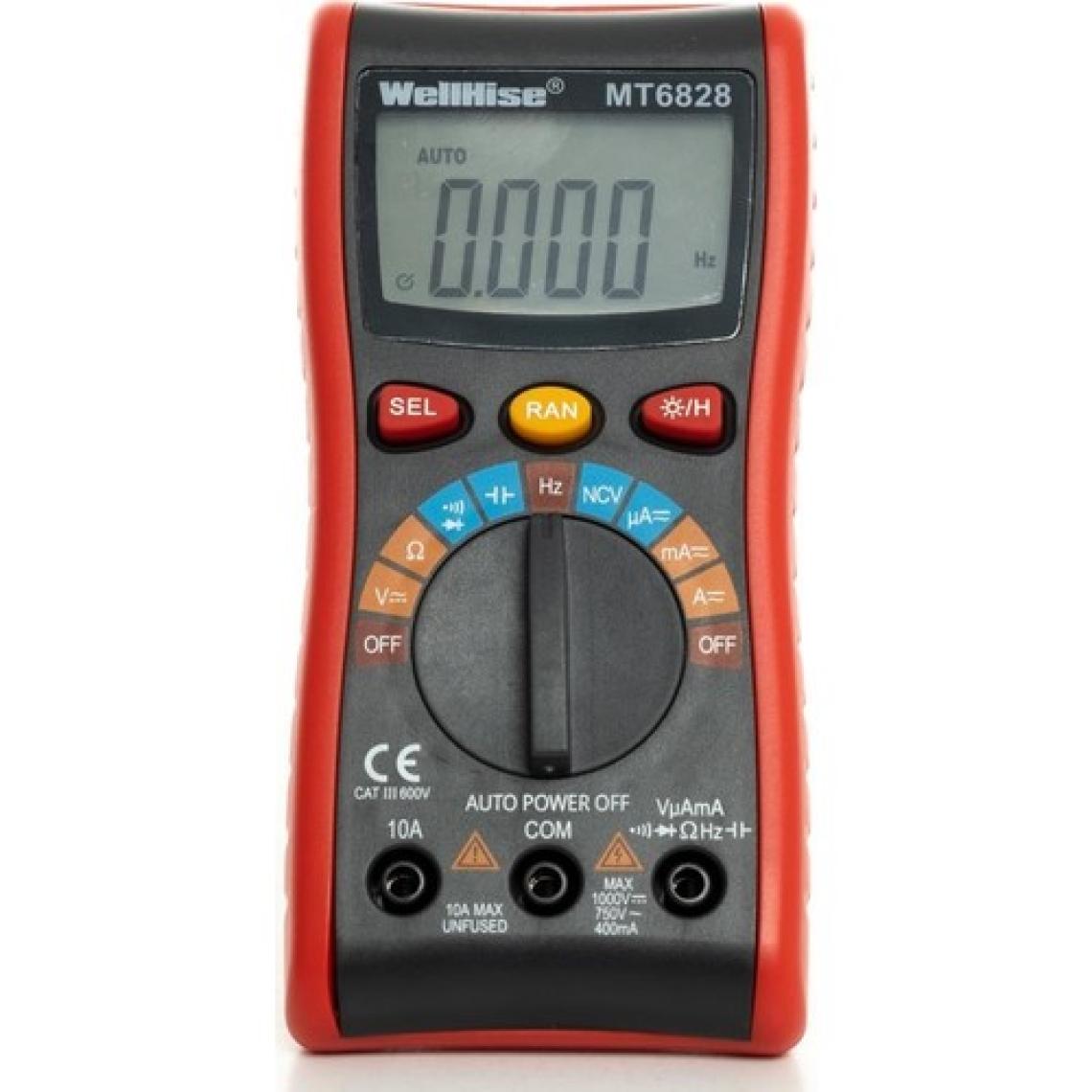 Wellhise MT6828 Dijital Multimetre Ölçüm Aleti