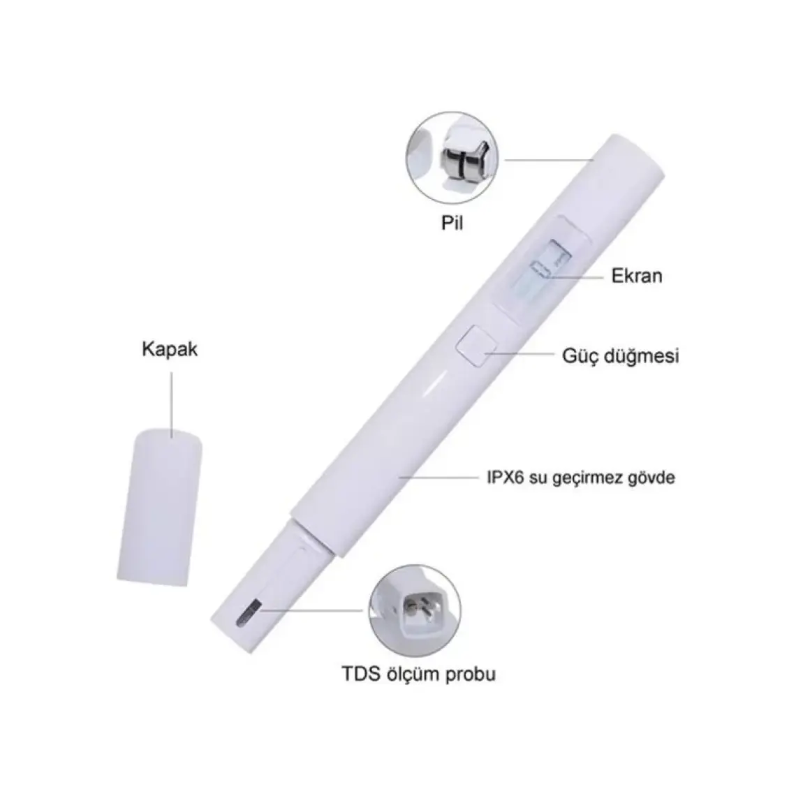 Xiaomi Mi Tds Pen Su Kalite Test Kalemi Tds Metre