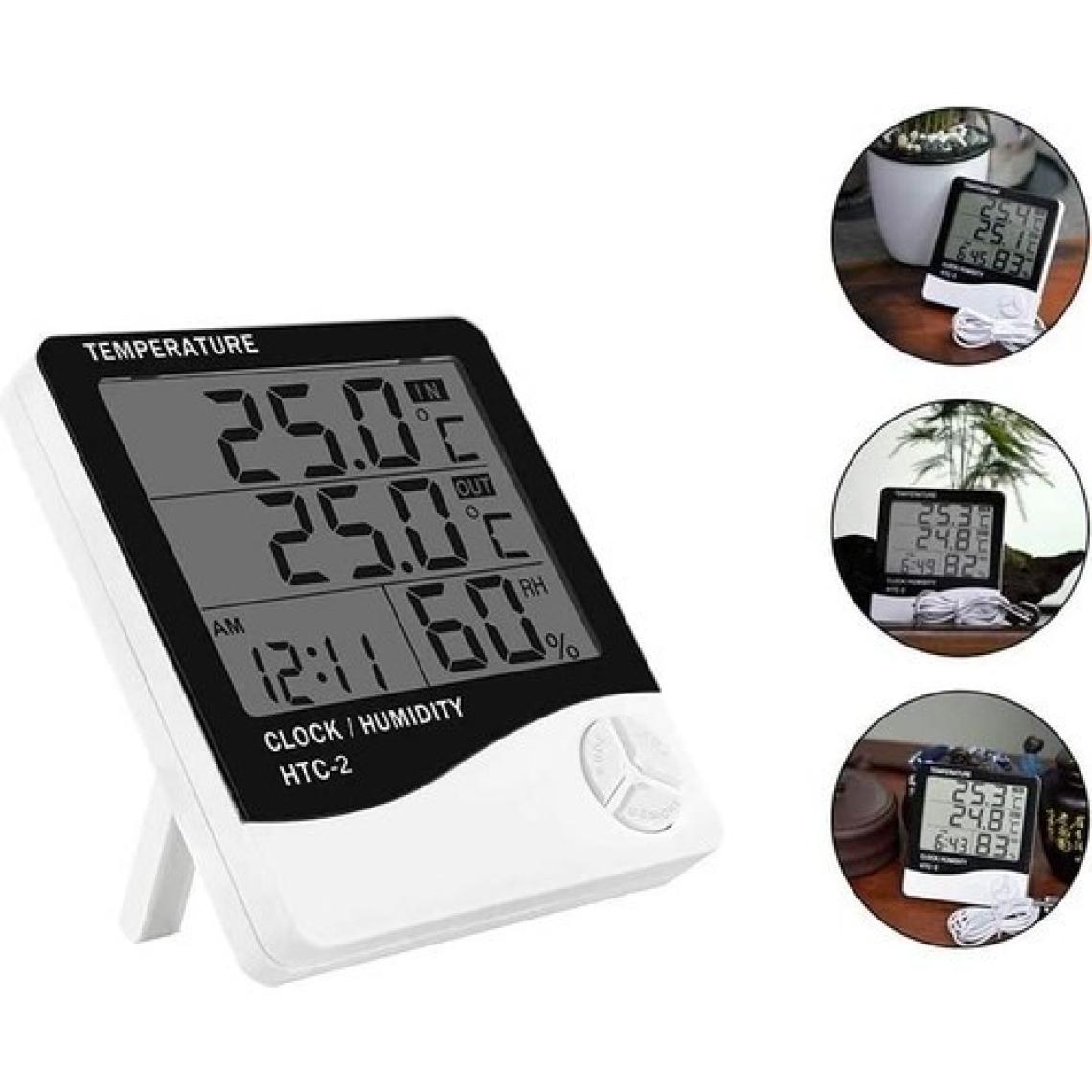 Hubstein Masa Termometre Dijital Nem Ölçer Sıcaklık Isı Alarm + Pil