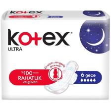 Kotex Ultra Gece Hijyenik Ped 6'lı