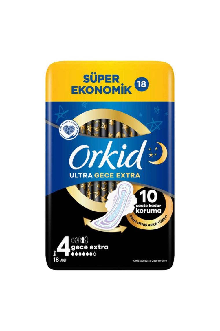 Ultra Extra Hijyenik Ped Gece Extra 18 Ped Boy 4