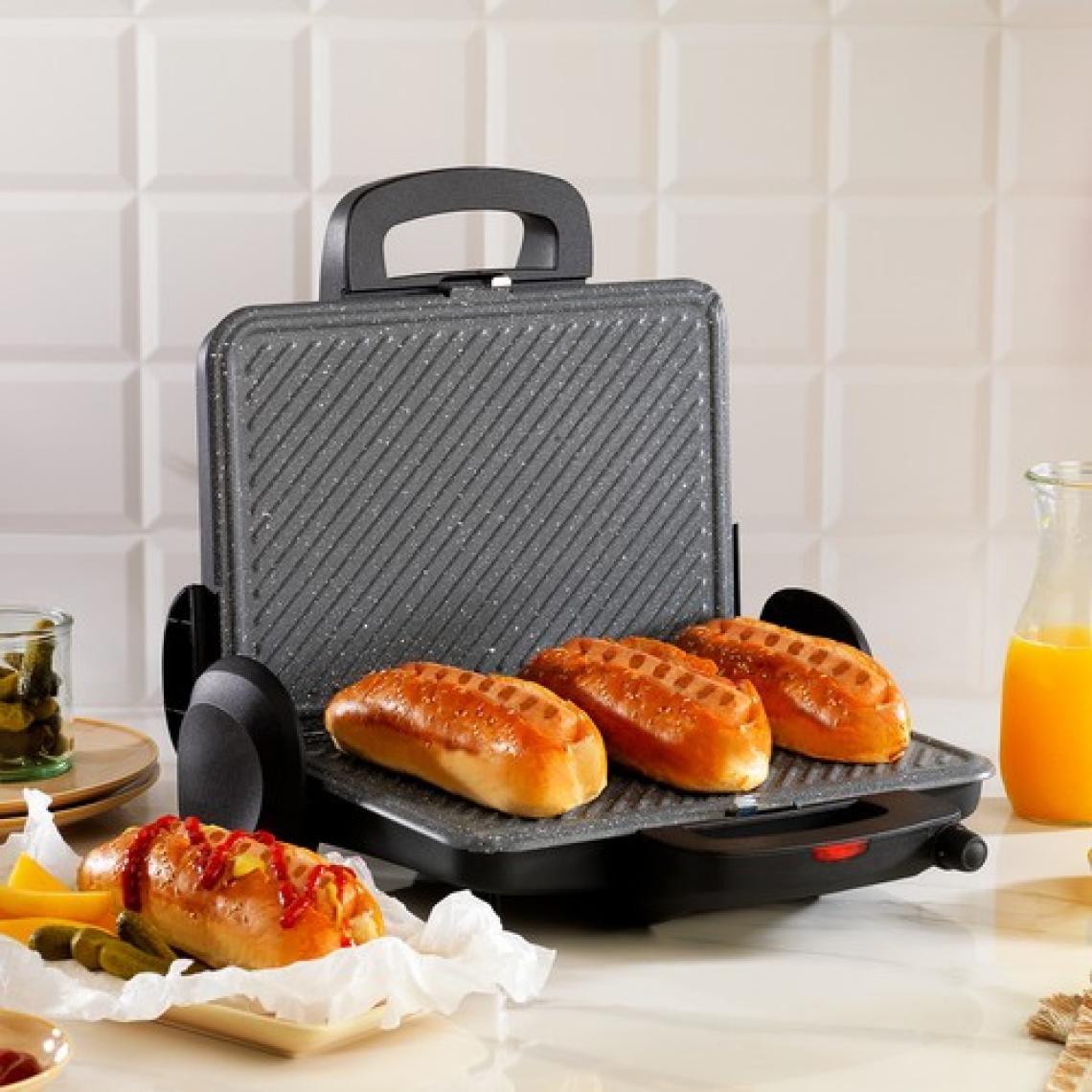 Schafer Ekoset Elektrikli Çeyiz Seti - 1500W Bıçaklı Blender ve 1800W Tost Makinesi, Paslanmaz Çelik, Siyah Renk, 4 Parça