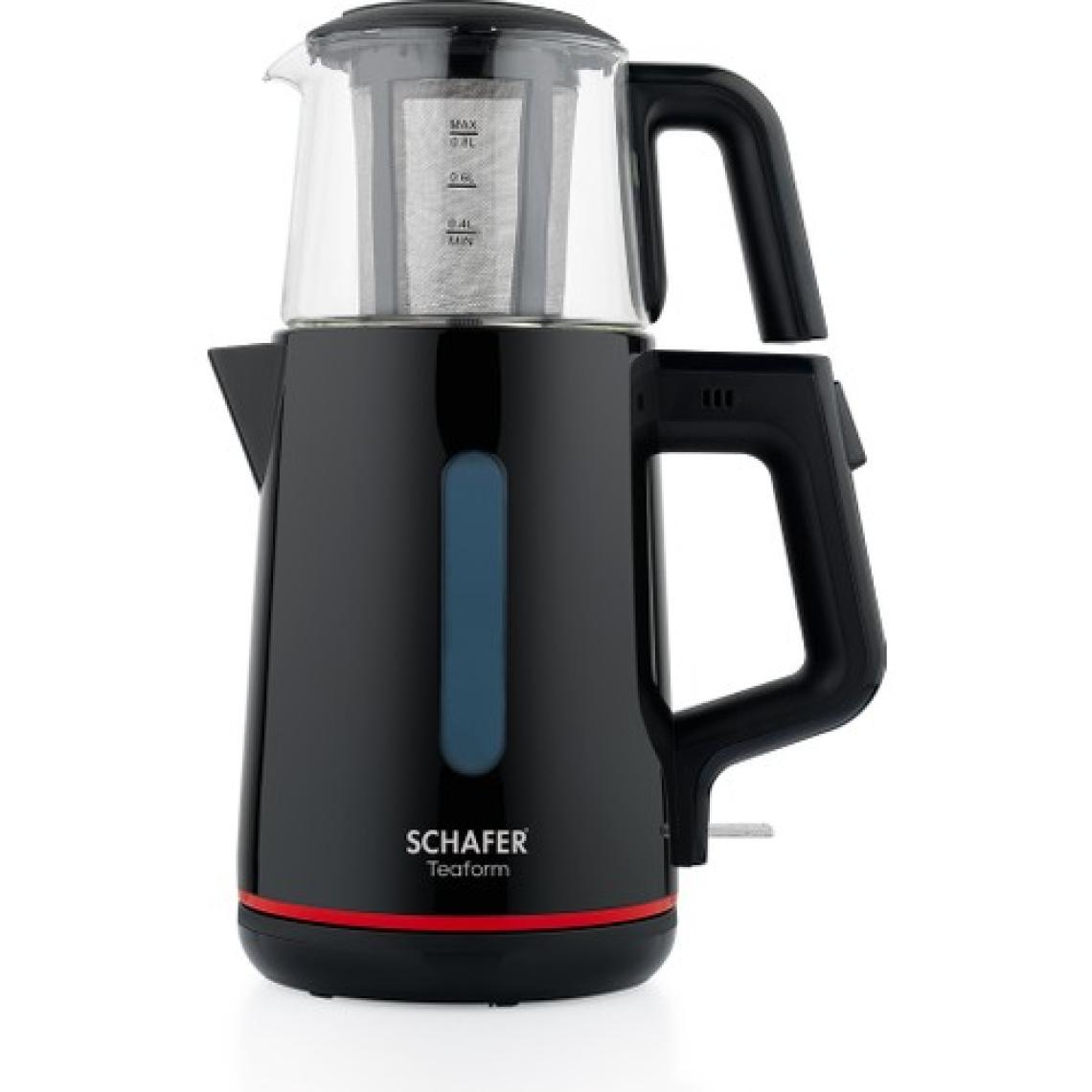 Schafer Ekoset Elektrikli Çeyiz Seti - 1500W Bıçaklı Blender ve 1800W Tost Makinesi, Paslanmaz Çelik, Siyah Renk, 4 Parça