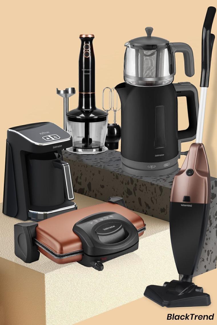 Goldmaster Blacktrend 25 Parça Avantajlı Elektronik Evlilik Paketi Elektrikli Mutfak Çeyiz Seti