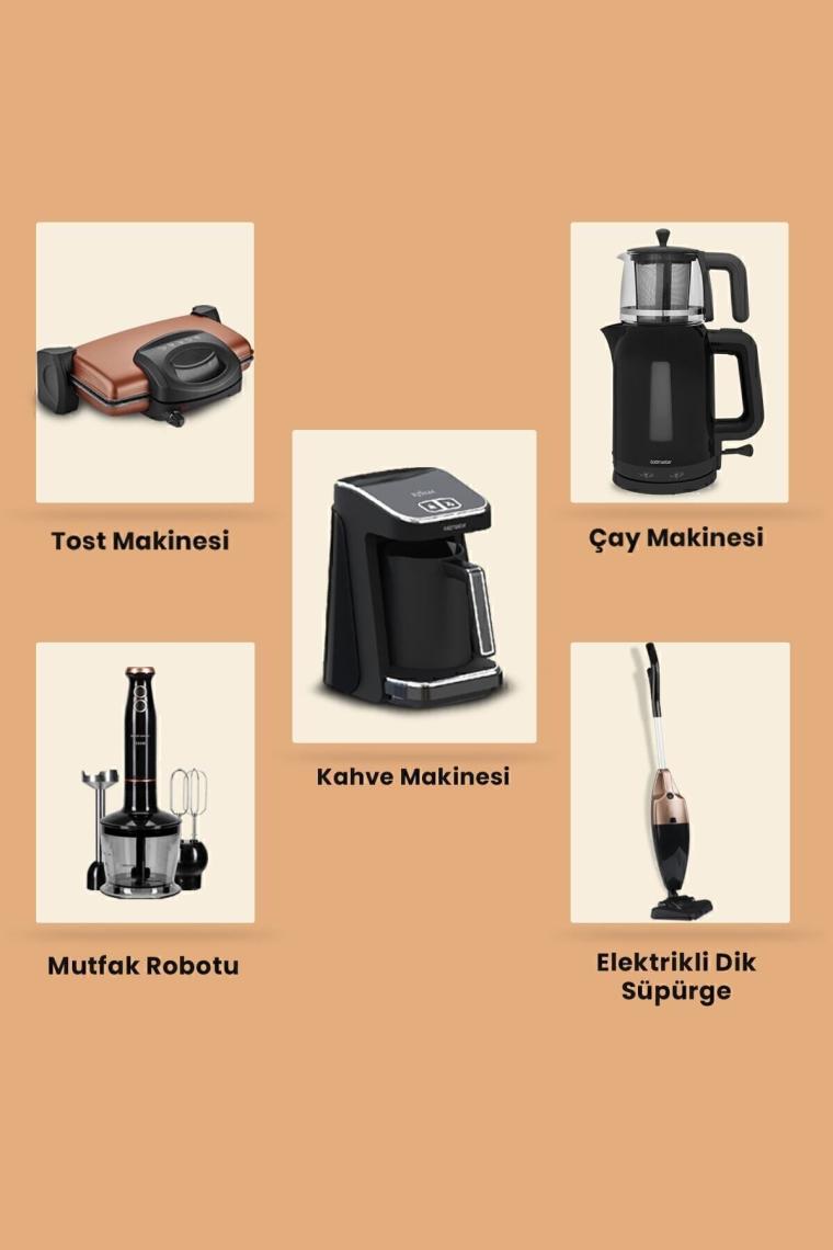 Goldmaster Blacktrend 25 Parça Avantajlı Elektronik Evlilik Paketi Elektrikli Mutfak Çeyiz Seti