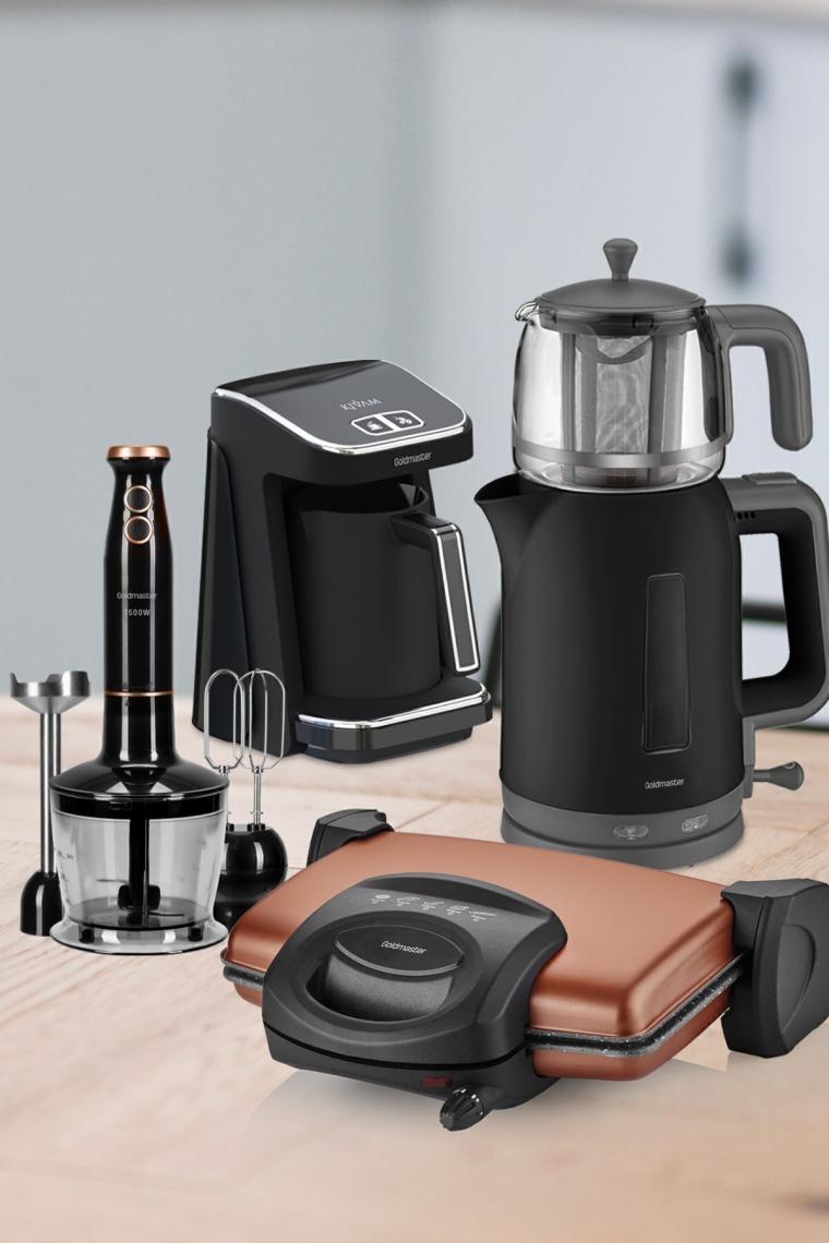 Goldmaster Blacktrend 25 Parça Avantajlı Elektronik Evlilik Paketi Elektrikli Mutfak Çeyiz Seti