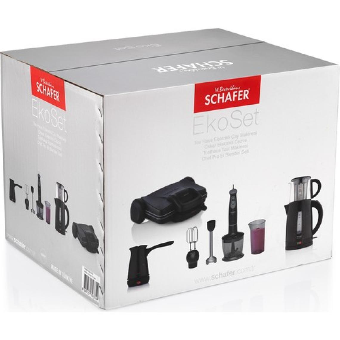 Schafer Ekoset Küçük Ev Aletleri-4 Lü Set-Siyah