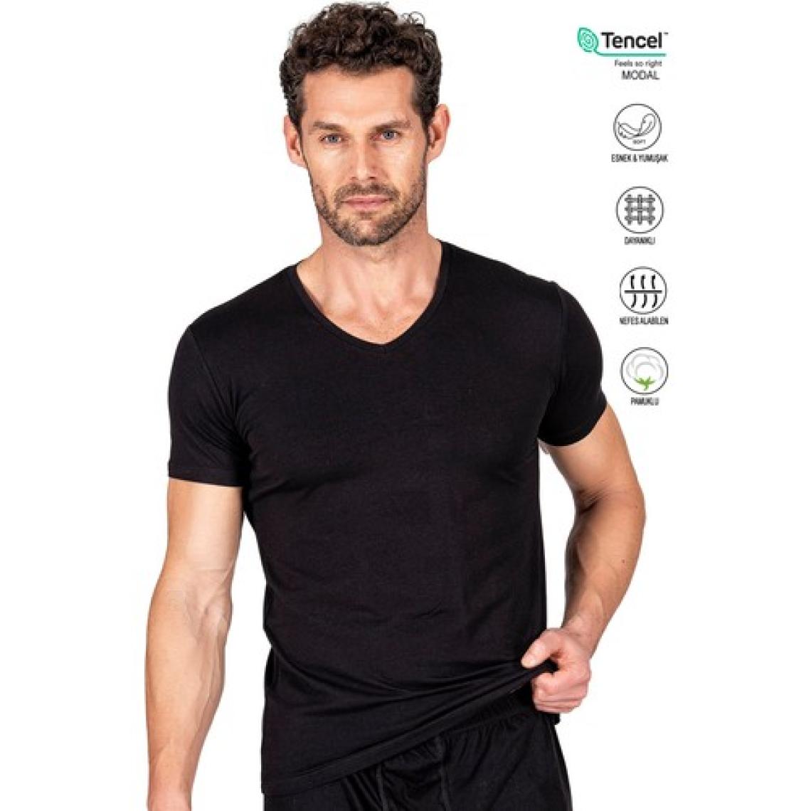Özkan Underwear 11143 Erkek V Yaka Pamuklu Modal Tişört Fanila