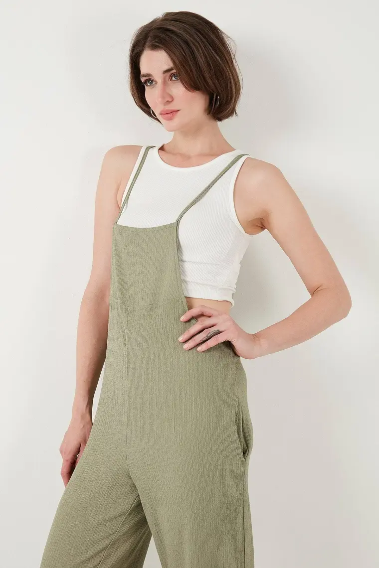 Lela Regular Fit Ayarlanabilir Ip Askılı Bahçıvan Tulum Bayan Tulum 5865789