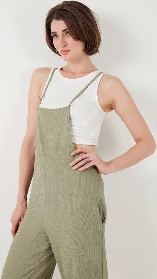 Lela Regular Fit Ayarlanabilir Ip Askılı Bahçıvan Tulum Bayan Tulum 5865789