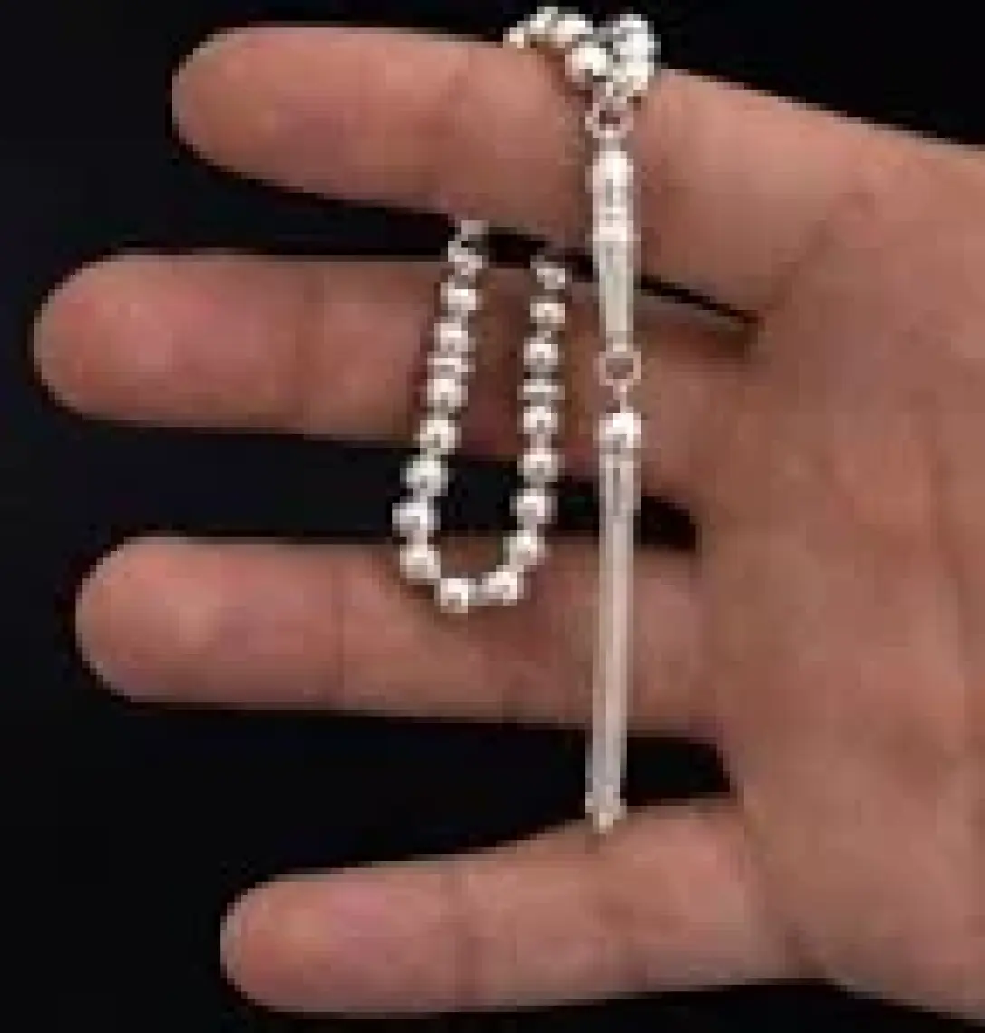 Osmanlı Gümüş Gümüş Tespih Kürekesim Küçükboy 12,5Gr