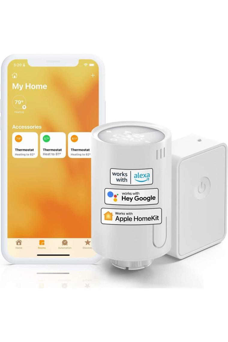 Meross Wi-Fi Uzaktan Kontrollü Akıllı HUB ve 3 Adet Termostat Vana Seti