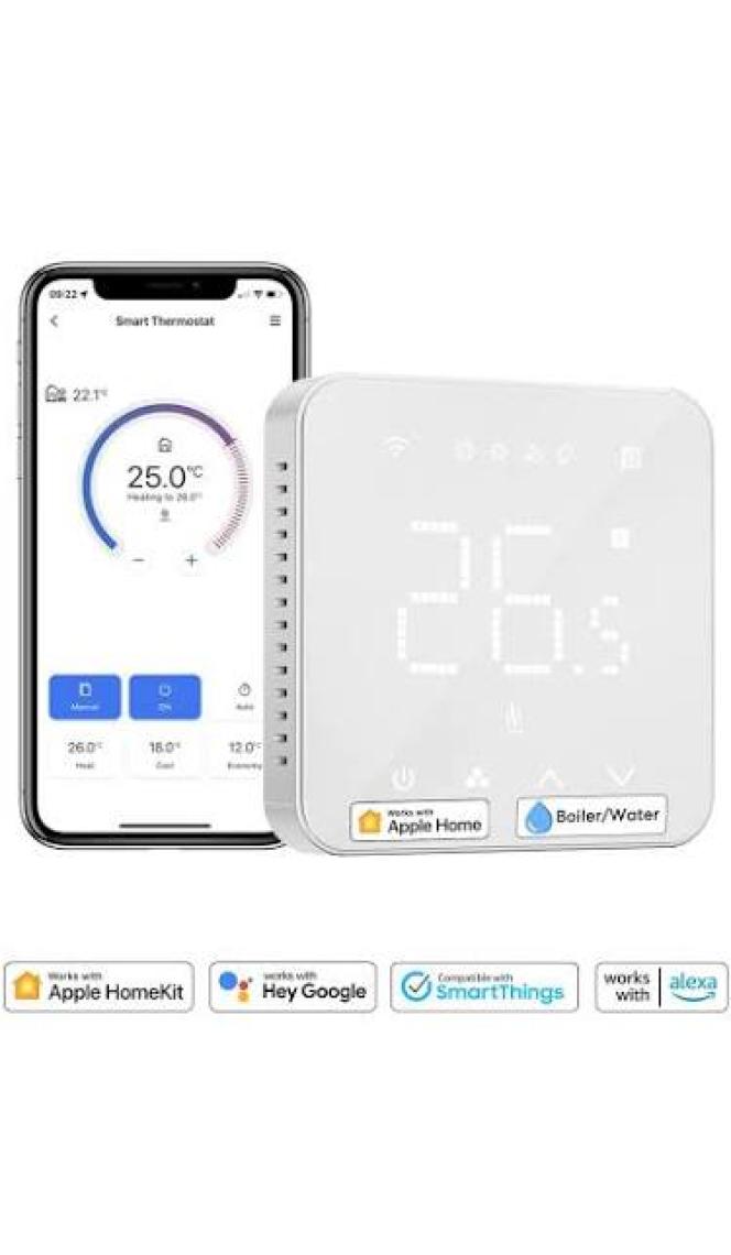 Meross Wi-Fi Uzaktan Kontrollü Akıllı kombi Bağlantılı Termostat