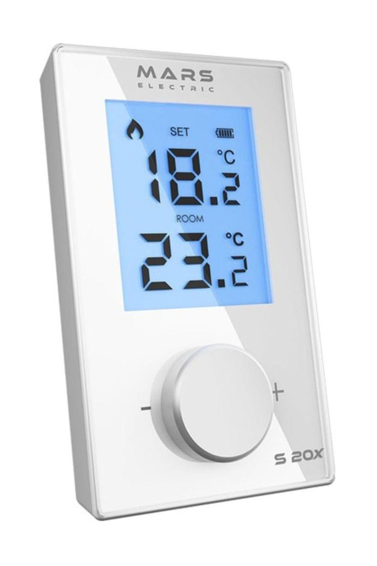 Mars S20X Kablolu Dijital Termostat Beyaz