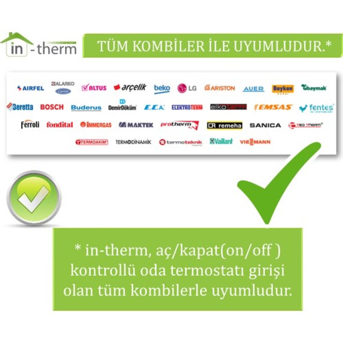 In-Therm MRL 300 RF TM Programlanabilir Kablosuz Dijital Termostat