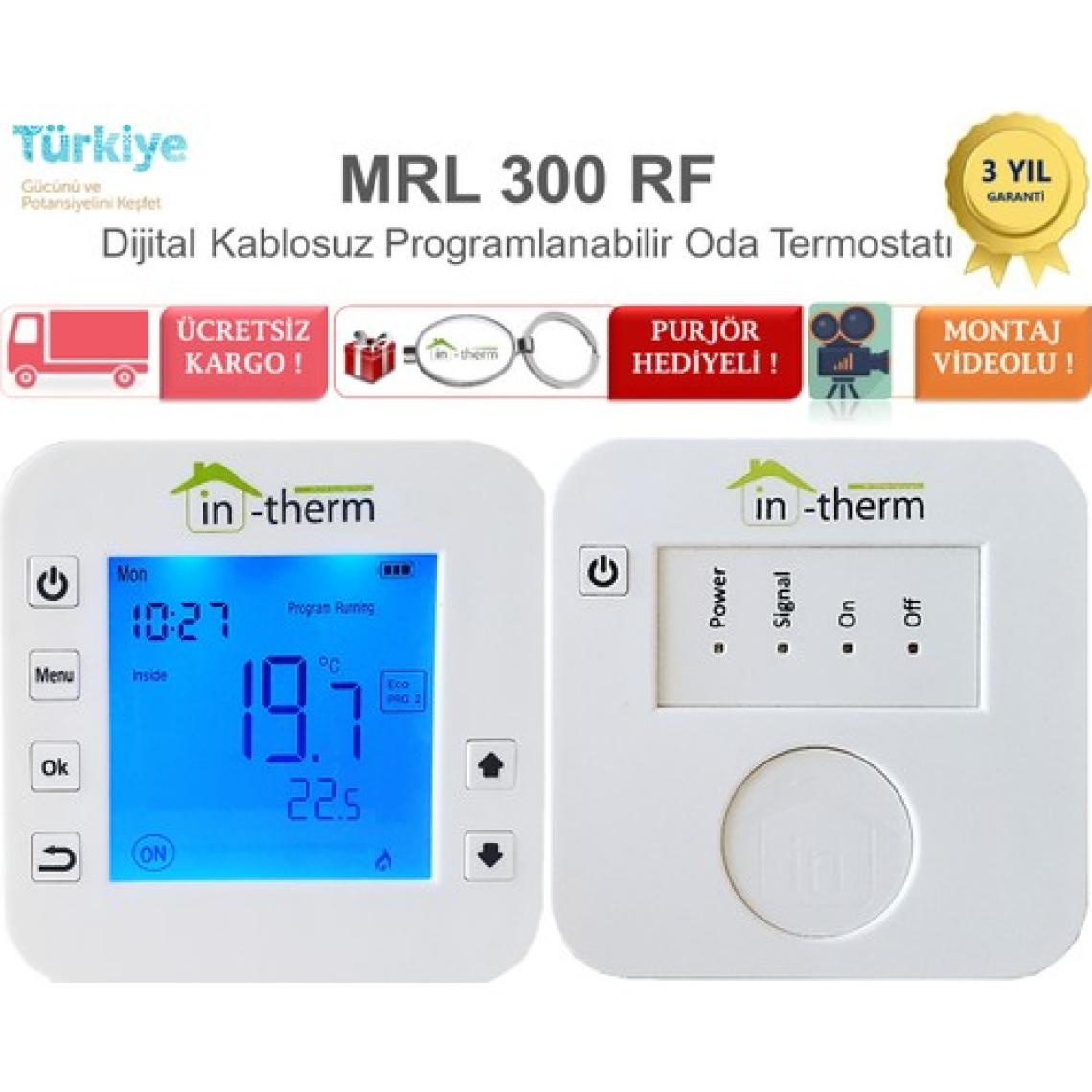 In-Therm MRL 300 RF TM Programlanabilir Kablosuz Dijital Termostat