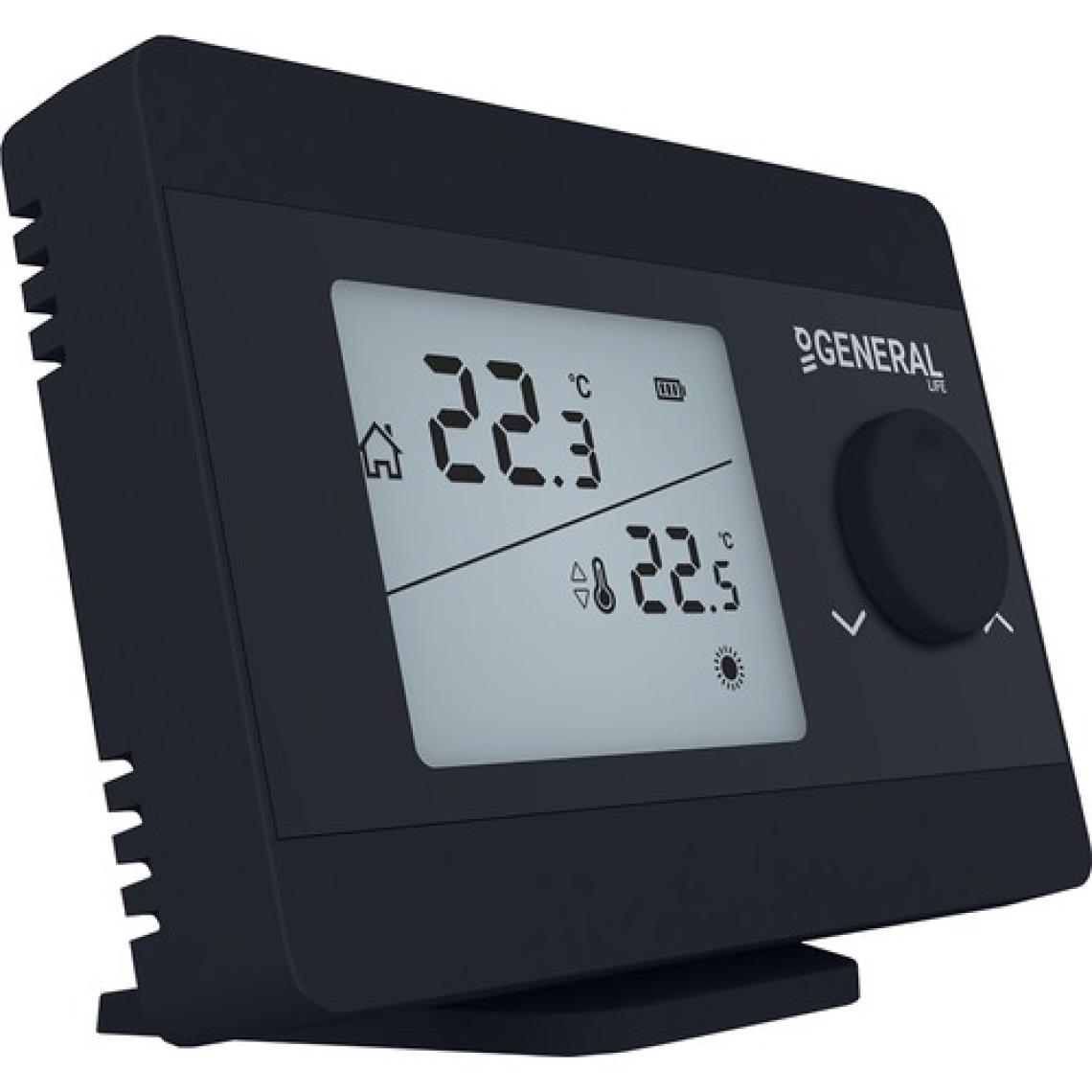 General HT250 RF Kablosuz Dijital Oda Termostatı - Siyah