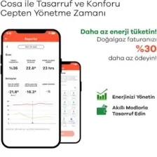 Cosa Akıllı Oda Termostatı Kablosuz Kombi Kontrolü V5