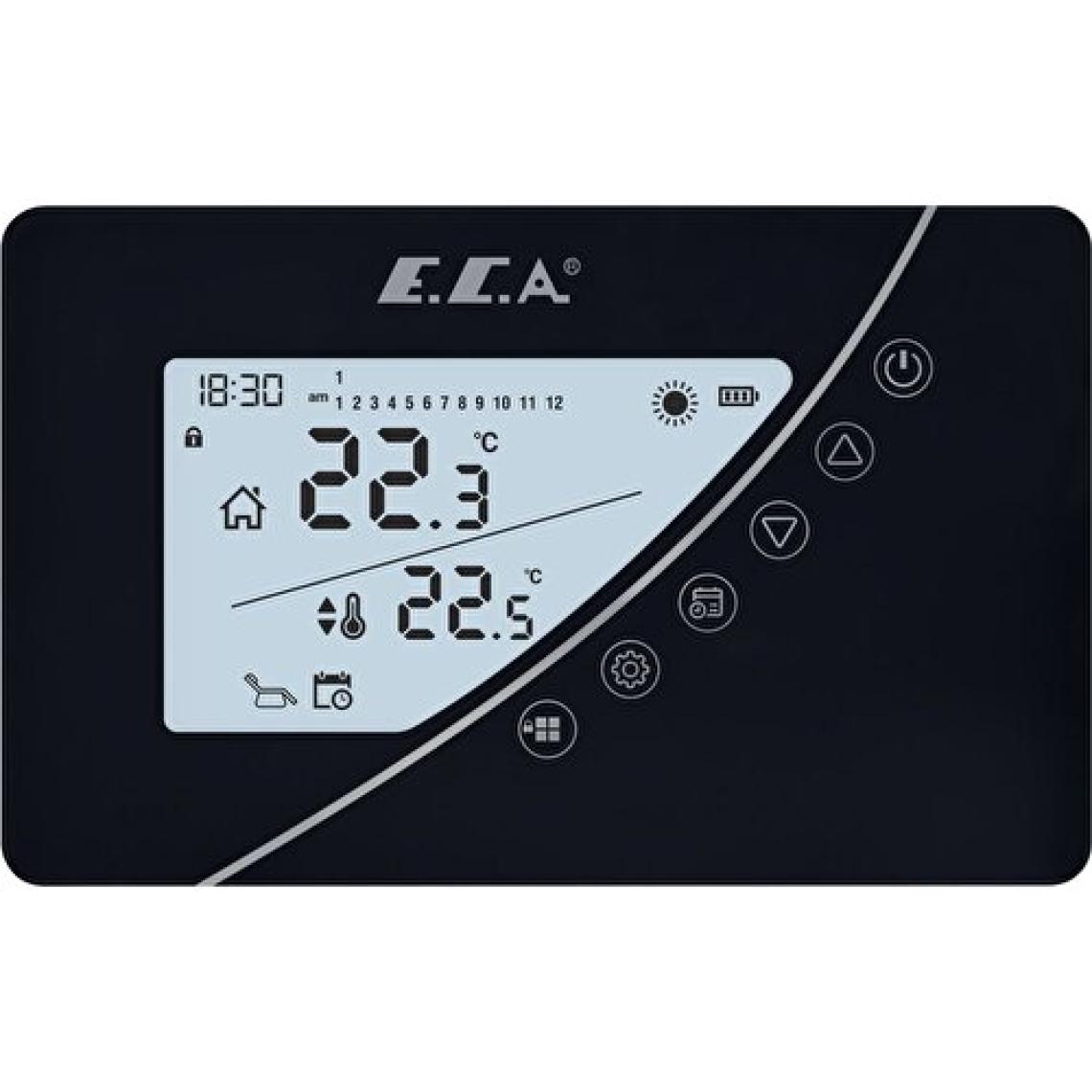 E.C.A. Poly Touch 400B Programlanabilir Kablosuz Oda Termostatı Siyah