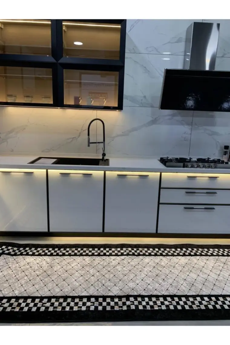 Brillant Bang Model Kaymaz Taban Leke Tutmaz Mutfak Halısı