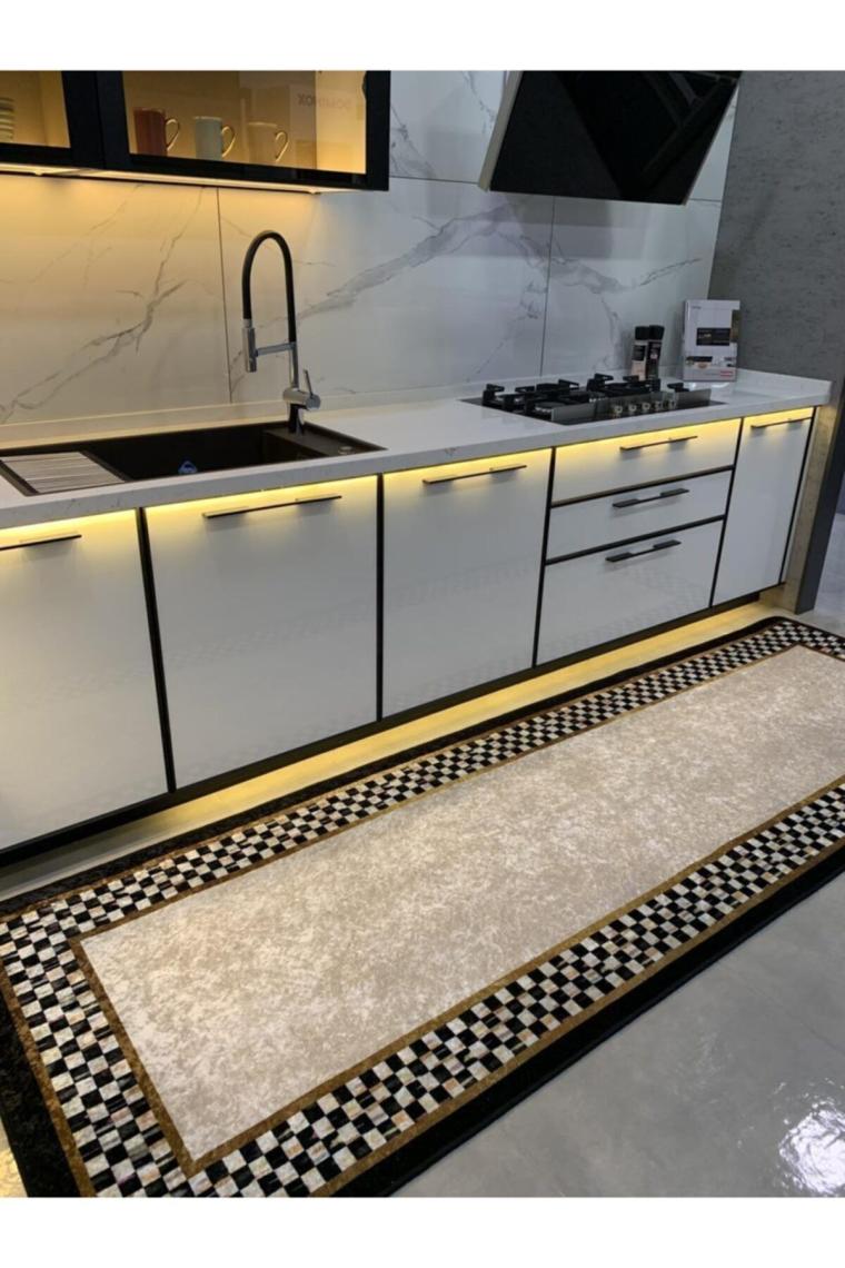 Brillant Rosen Model Kaymaz Taban Leke Tutmaz Mutfak Halısı