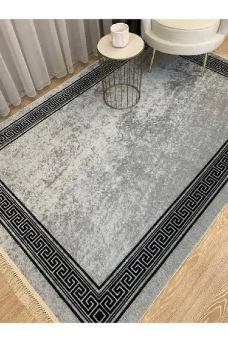 Brillant Lorin Şönil Görünüm Lateks Kaymaz Taban Leke Tutmaz Saçaklı Modern Halı