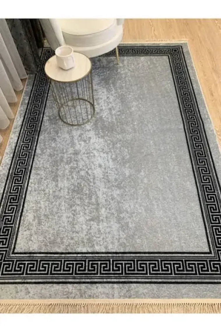 Brillant Lorin Şönil Görünüm Lateks Kaymaz Taban Leke Tutmaz Saçaklı Modern Halı