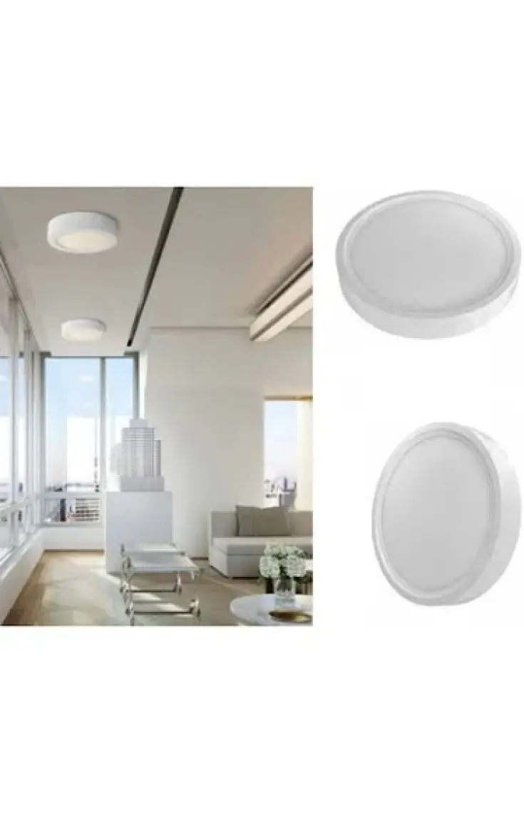 Maxled MX-1042G - 6W 3000K Gün Işığı | Beyaz Kasa Sıva Üstü Yuvarlak LED Panel