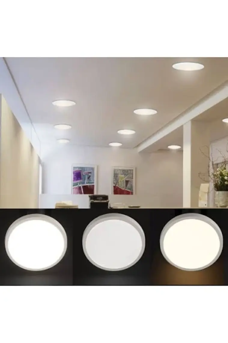 Maxled MX-1042G - 6W 3000K Gün Işığı | Beyaz Kasa Sıva Üstü Yuvarlak LED Panel