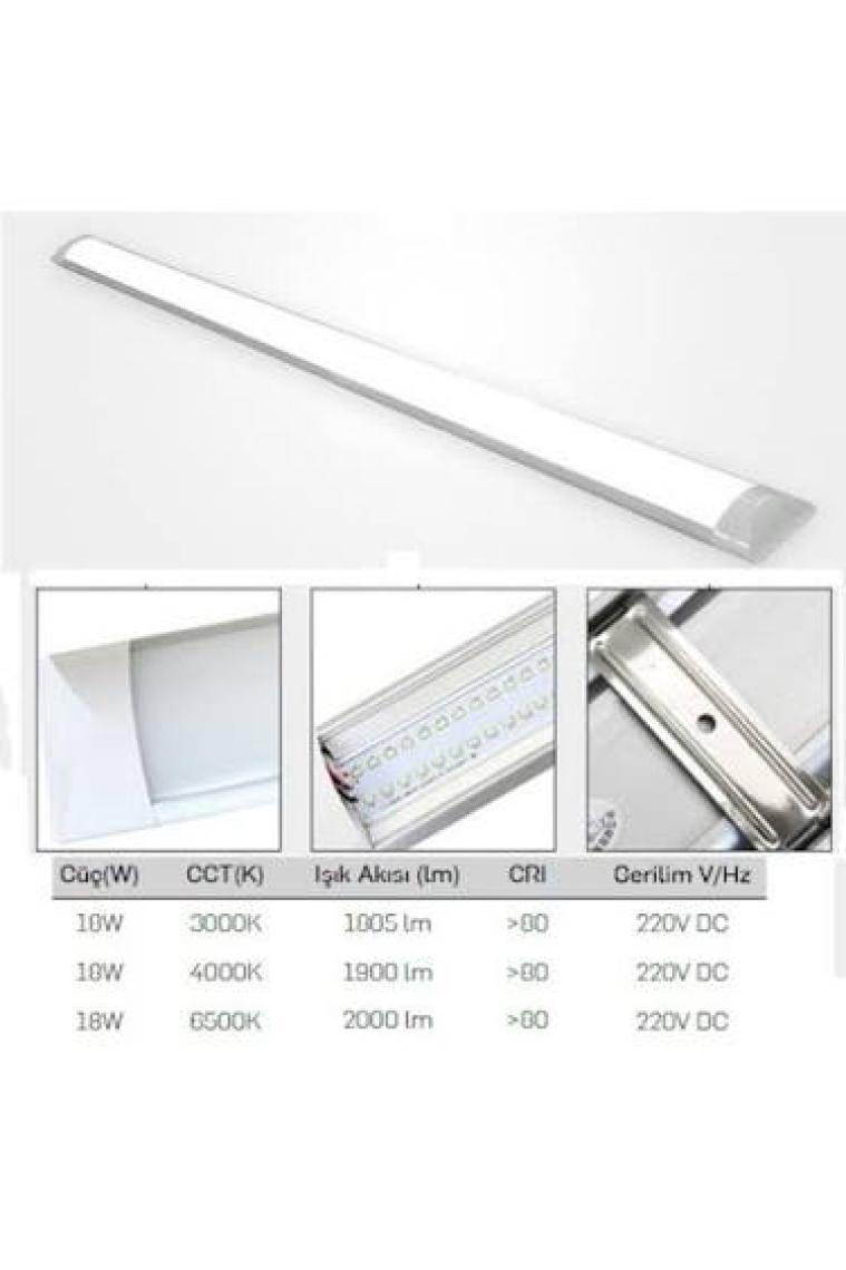 LAMPTIME 18W Led Bant Armatür Yatay 60Cm Beyaz Işık 6500K 301636