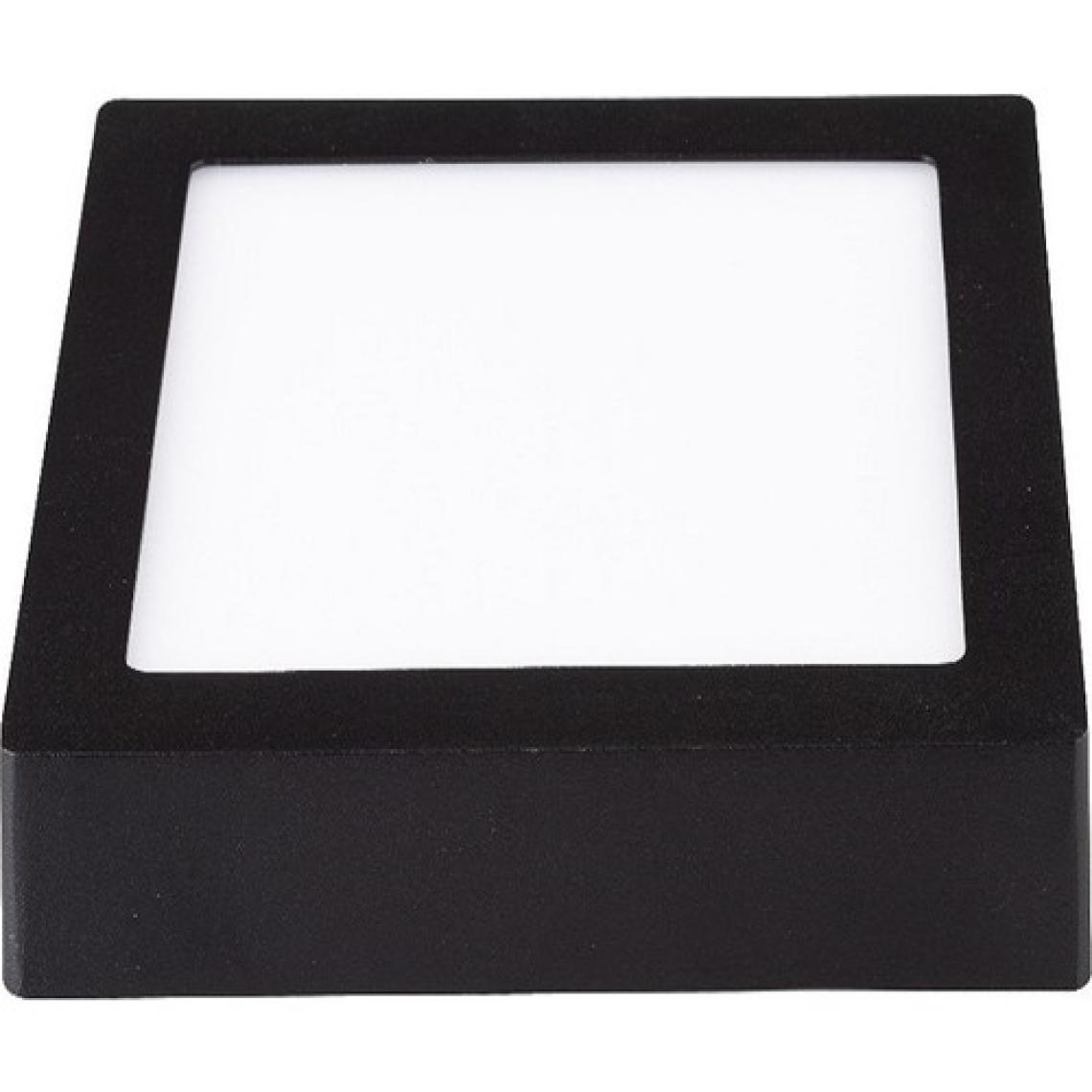 LAMPTIME Sıva Üstü Slim LED Downlight Siyah Gövde 24W Kare 3000K Gunışığı Işık