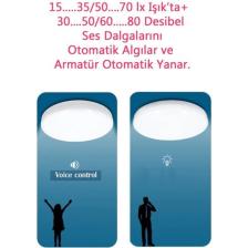 Ledvance 24W Ses Sensörlü LED Plafonyer 6500K Beyaz Işık 32,5 cm Tavan Armatür