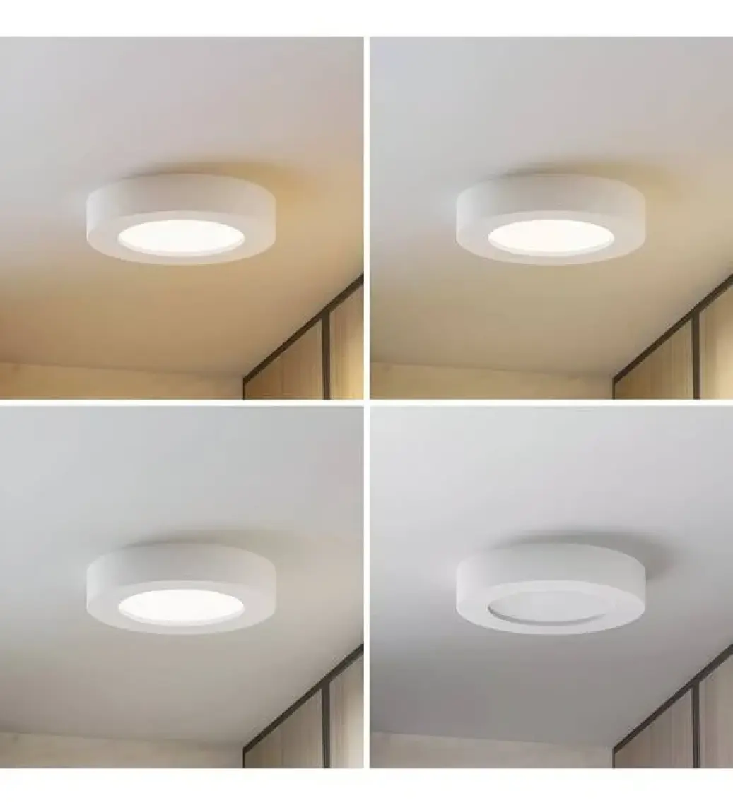 Maxled MX-1042G - 6W 3000K Gün Işığı | Beyaz Kasa Sıva Üstü Yuvarlak LED Panel