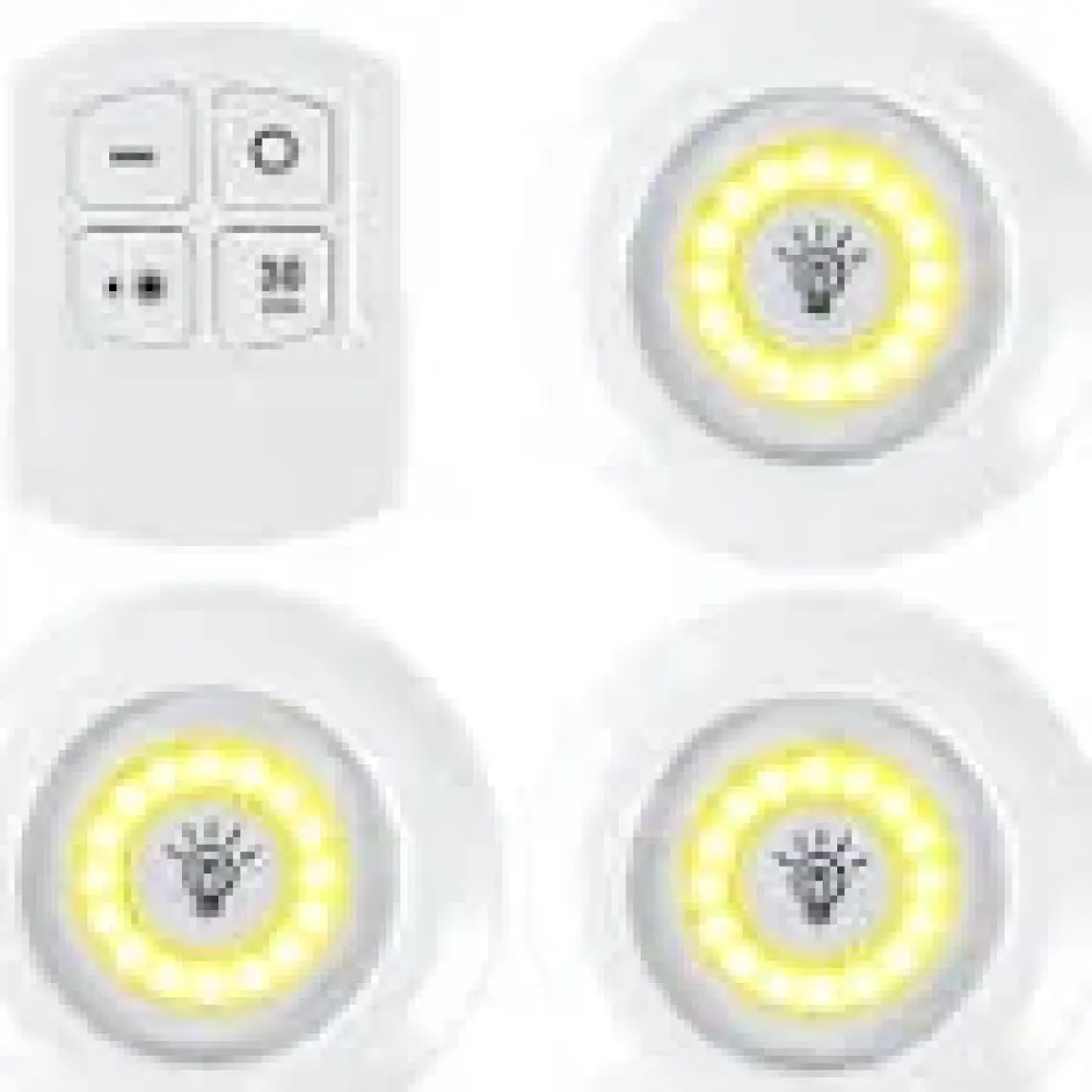 Upway Kumandalı Dolap Tezgah Üstü Parlaklık Ayarlanabilir Cob LED Gece Lambası-3’lü Paket