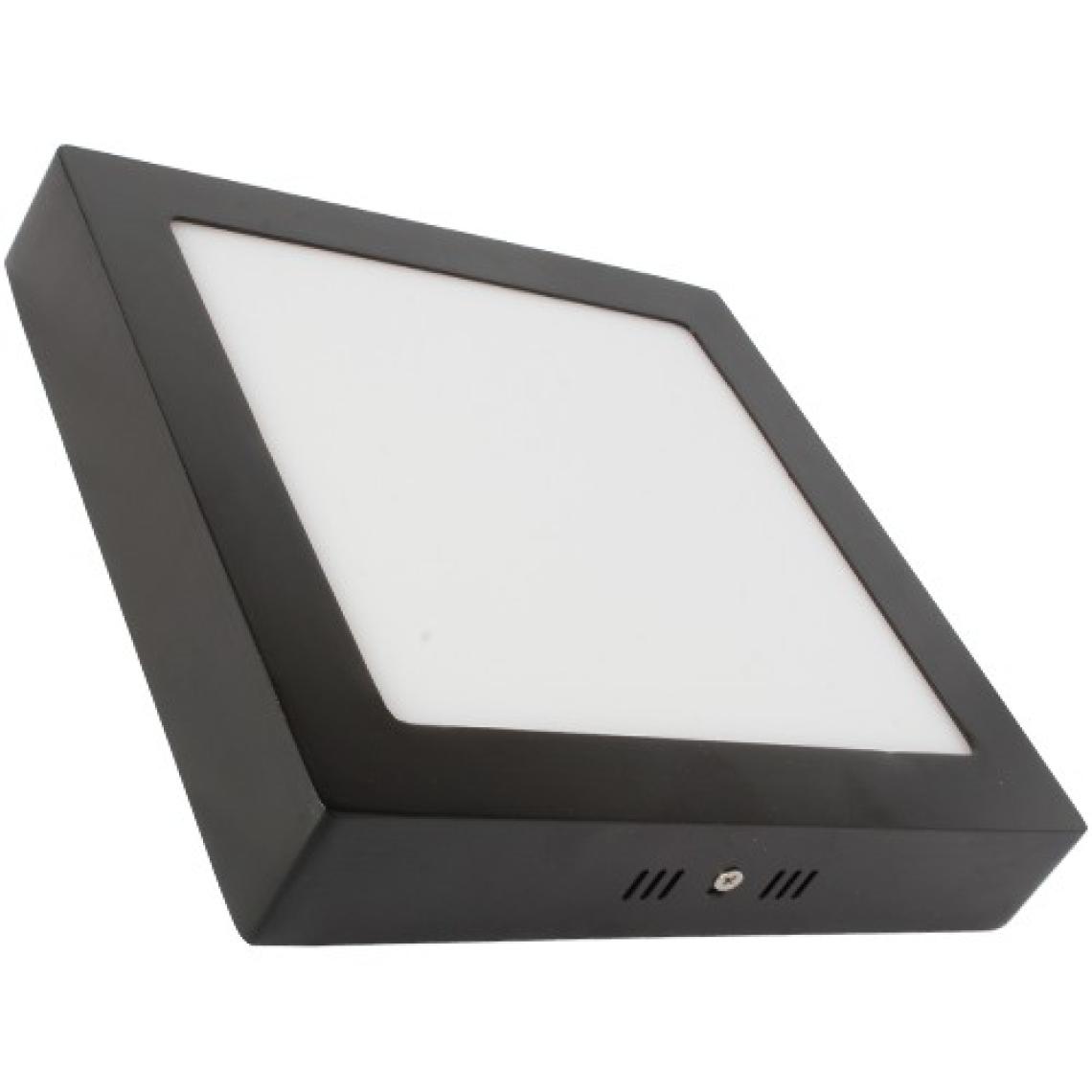LAMPTIME Sıva Üstü Slim Led Downlight Siyah Gövde 20W Kare 3000K Gunışığı Işık