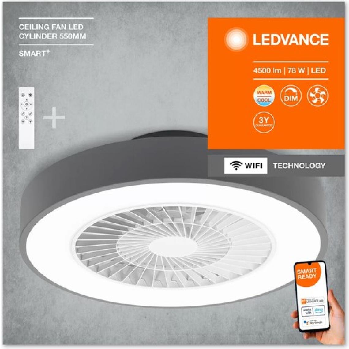 Ledvance Smart Wifi Akıllı Tavan Vantilatörü 78w Led Işık