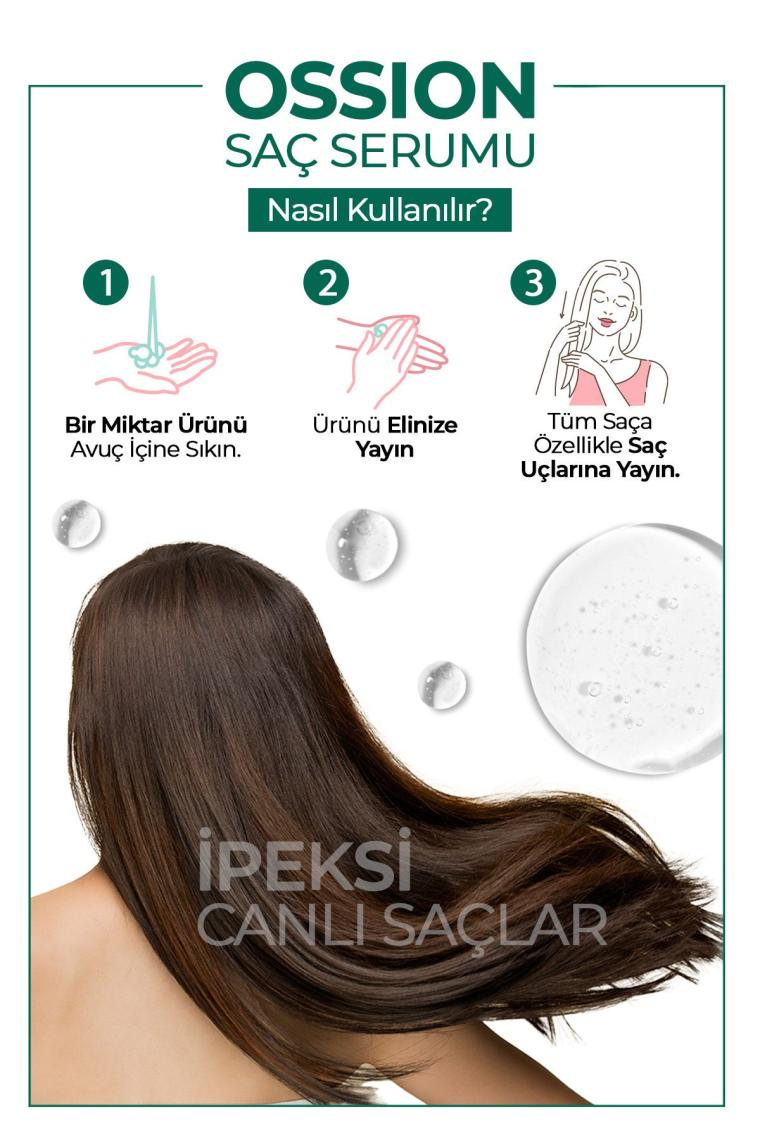 Ossion Saç Dökülmesi Karşıtı, Onarıcı, Saç Kırıklarına Etkili Saç Serumu 100 ml