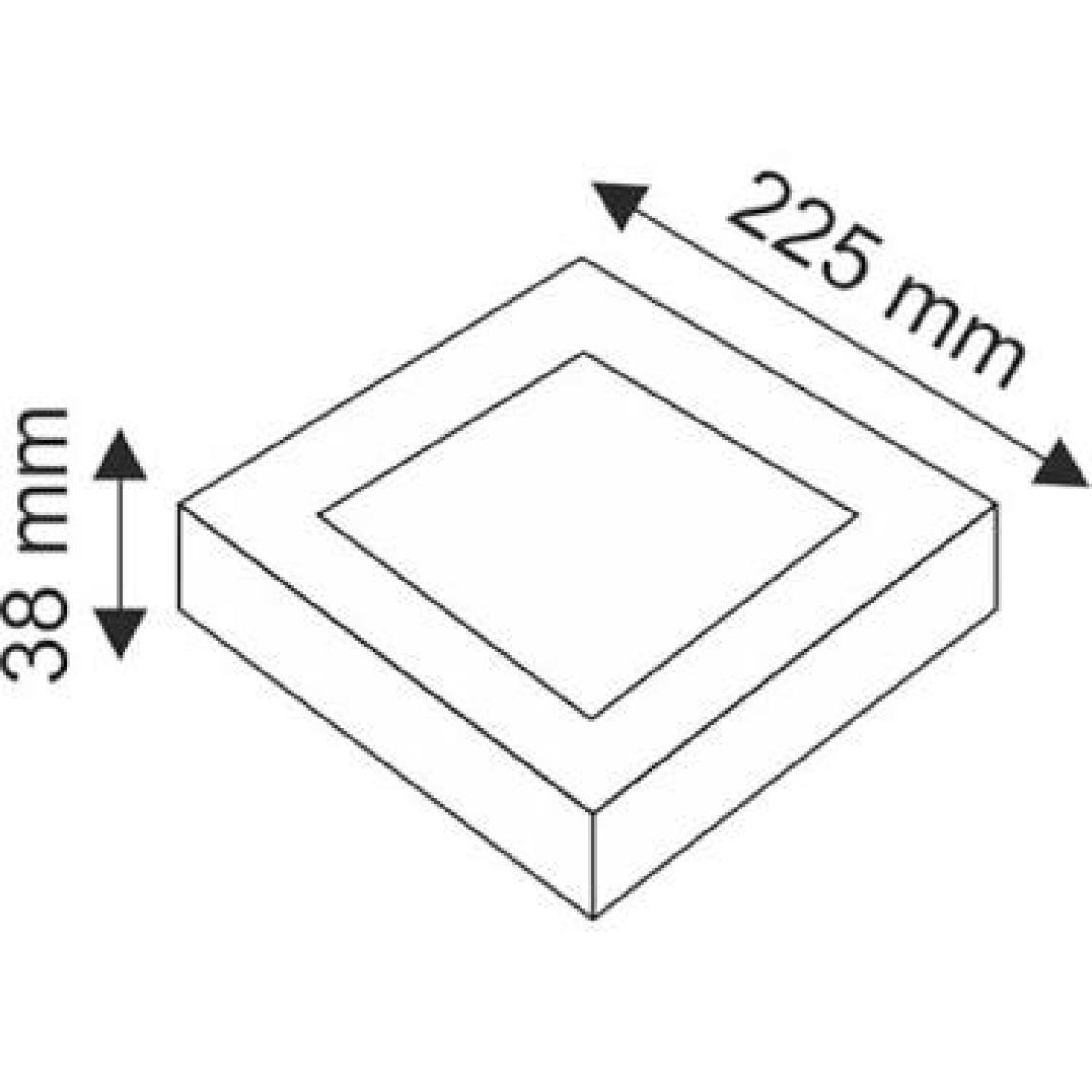Helios Sıva Üstü Kare Panel Hs 1040 36-2000 18W 6500K - Beyaz