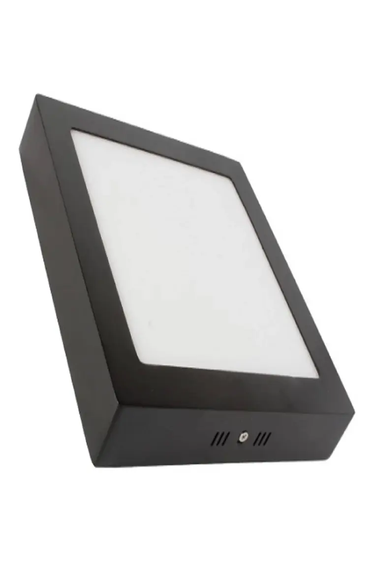 LAMPTIME Sıva Üstü Slim LED Downlight Ir Sensörlu Siyah Gövde 24W Kare 4000K Ilıkbeyaz Işık 263438