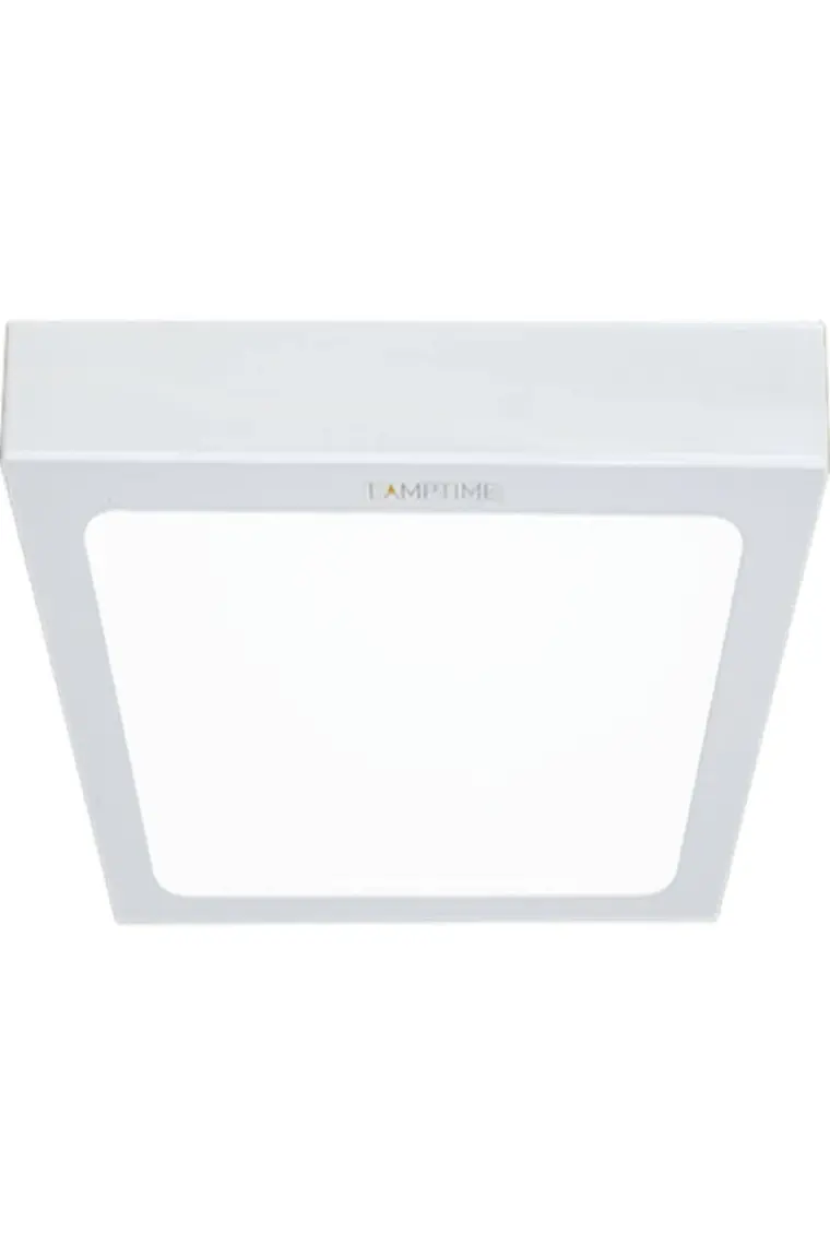 LAMPTIME Sıva Üstü Slim LED Downlight Beyaz Gövde 20W Kare 6500K Beyaz Işık