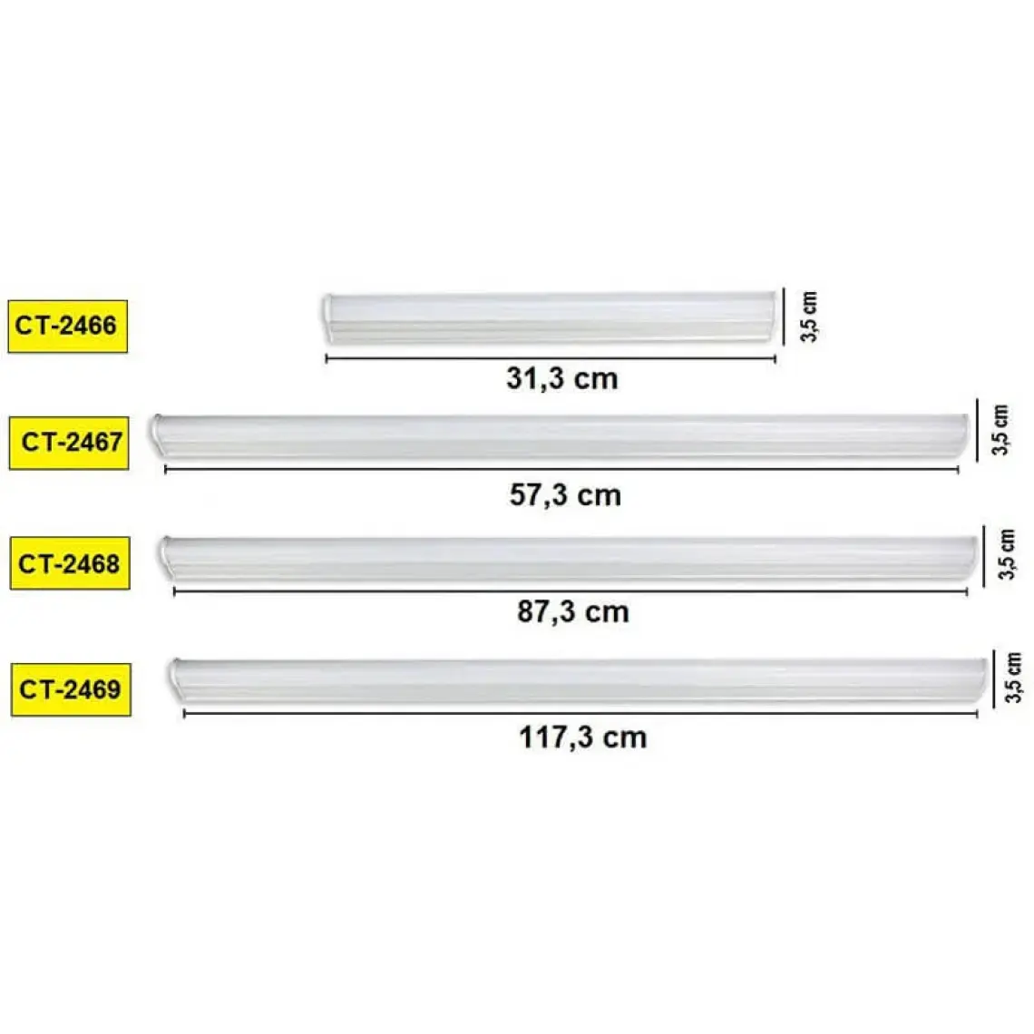 Cata CT-2467 8W T5 Ledli Bant Armatür Beyaz