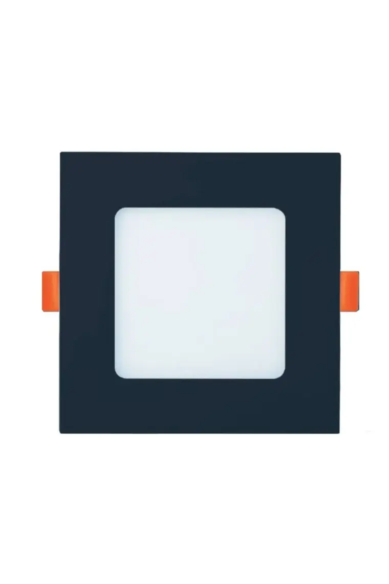 LAMPTIME 6W Panel LED Slim Kare Spot 3000K Gunışığı Işık Siyah Gövde 263328